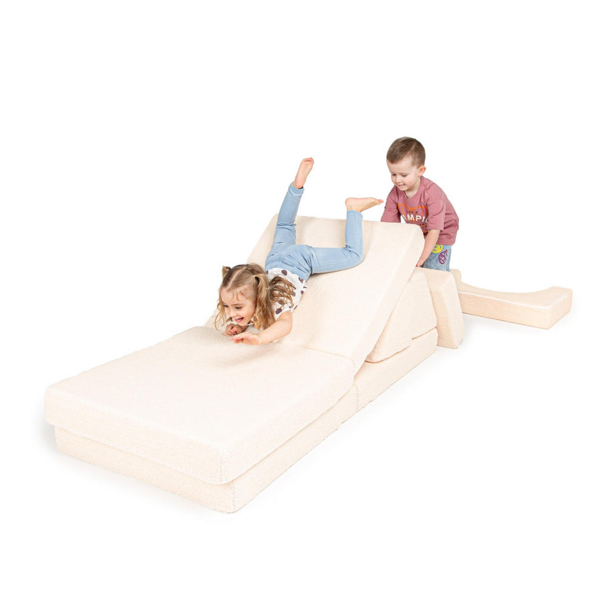 SPIELCOUCH - Sofa für Kinder - Beige, Textil (168/55/73cm) - KomfortKissen