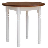 ESSTISCH Runder Kiefer Weiss/Eiche, 90cm - Eichefarben, Holz (90/90/75cm)