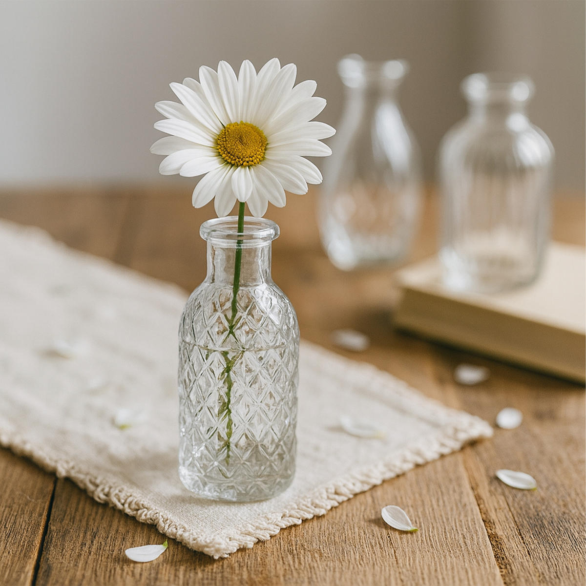 10xVASEN - Transparent, Glas (14.5cm) - Relaxdays