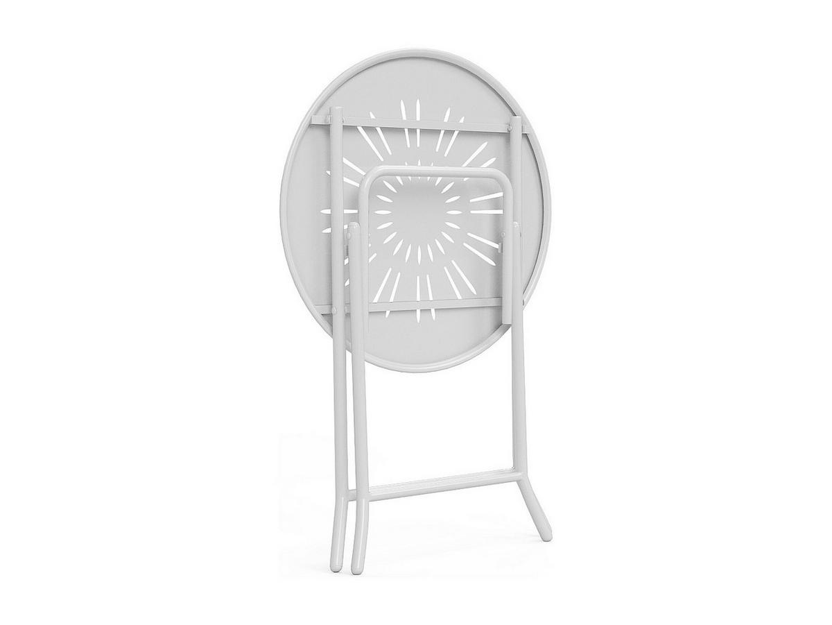 GARTENESSGRUPPE im Set - 2 -Sitzer - Stahl - weiß - GUERMANTES - Weiß, Metall - Vente-Unique