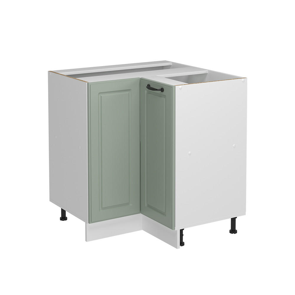 ECKUNTERSCHRANK R-Line, Mint Landhaus/Weiß, 75.6 cm ohne Arbeitsplatte - Weiß/Mintgrün, Holzwerkstoff (75.6/81.6/46cm) - Vicco