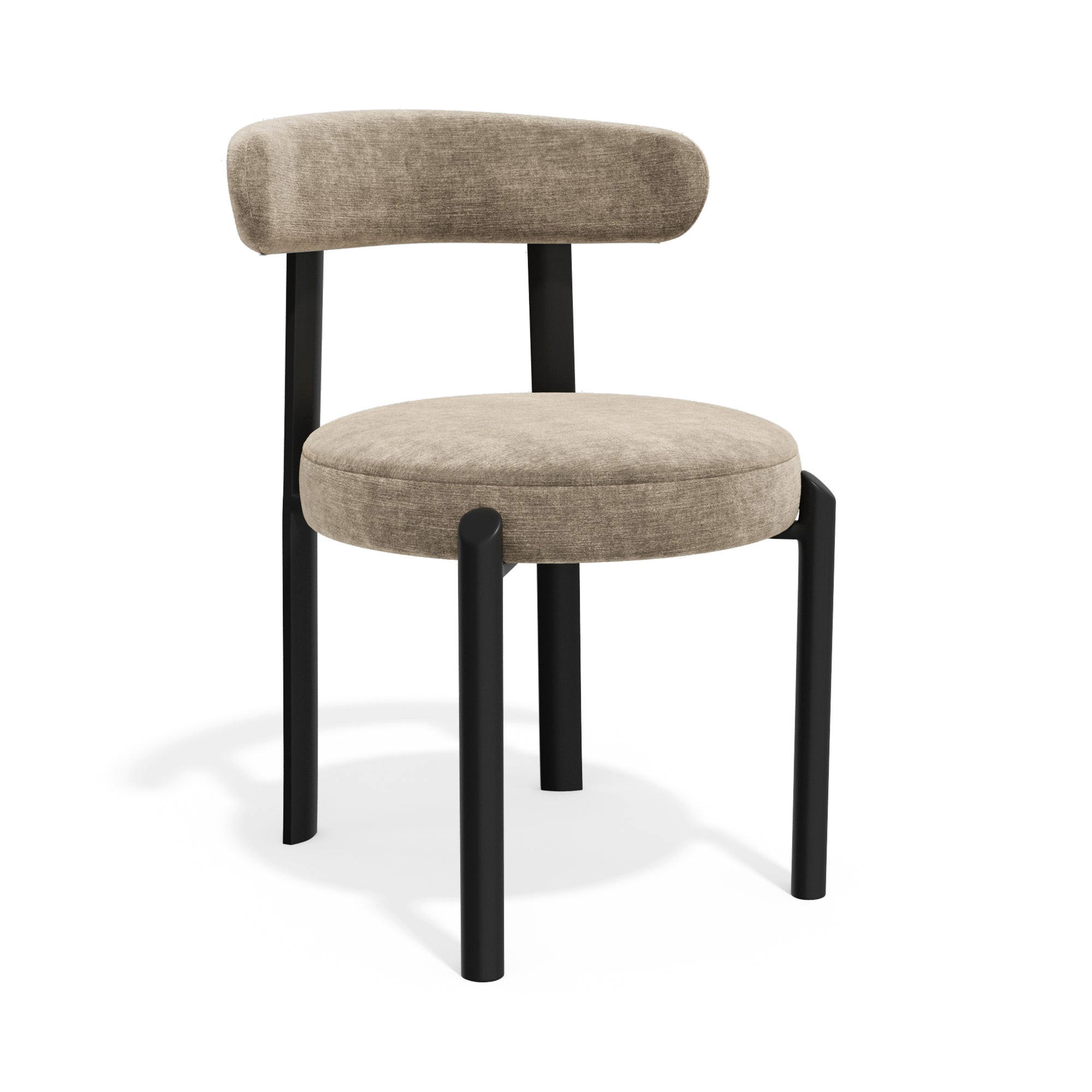STÜHLE 2er Set NOMA Köpergewebe mit weichem Griff Taupe 56cm - Taupe, Textil (56/77/55cm) - Premium Interiors