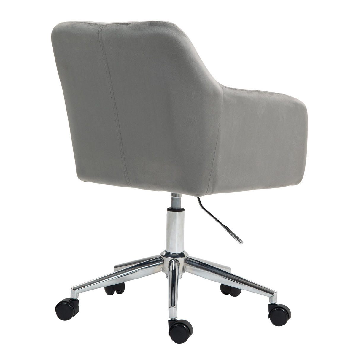 SCHREIBTISCHSTUHL OLIVER Grau - Silberfarben/Grau, Textil/Metall (55/85/53cm) - SVITA