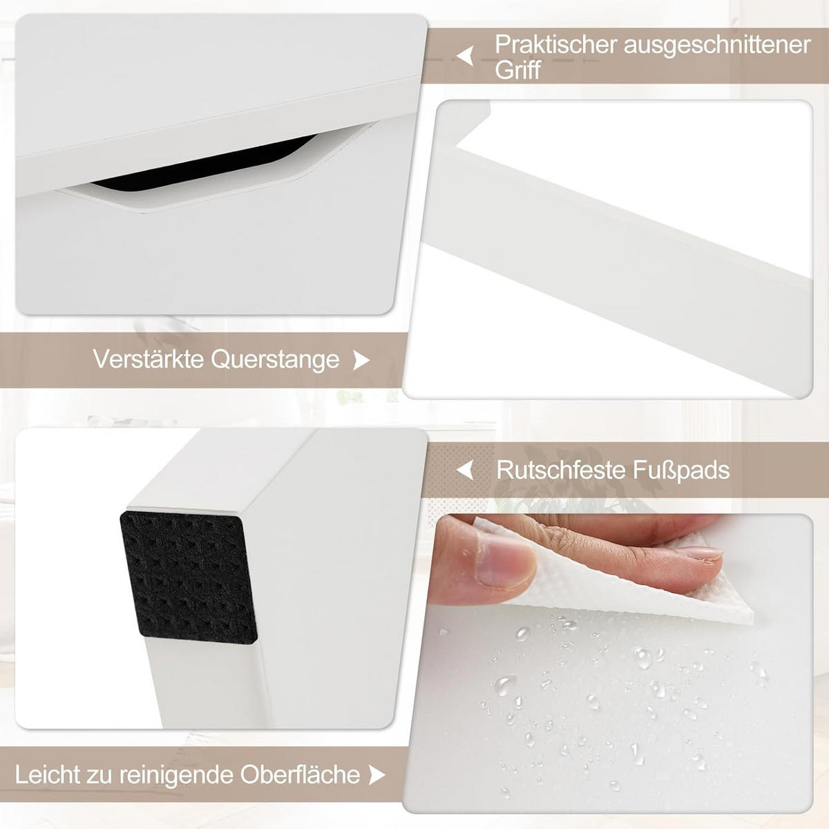 DATORBORD vitt - Vit, Träbaserade material (49/100/75cm) - COSTWAY