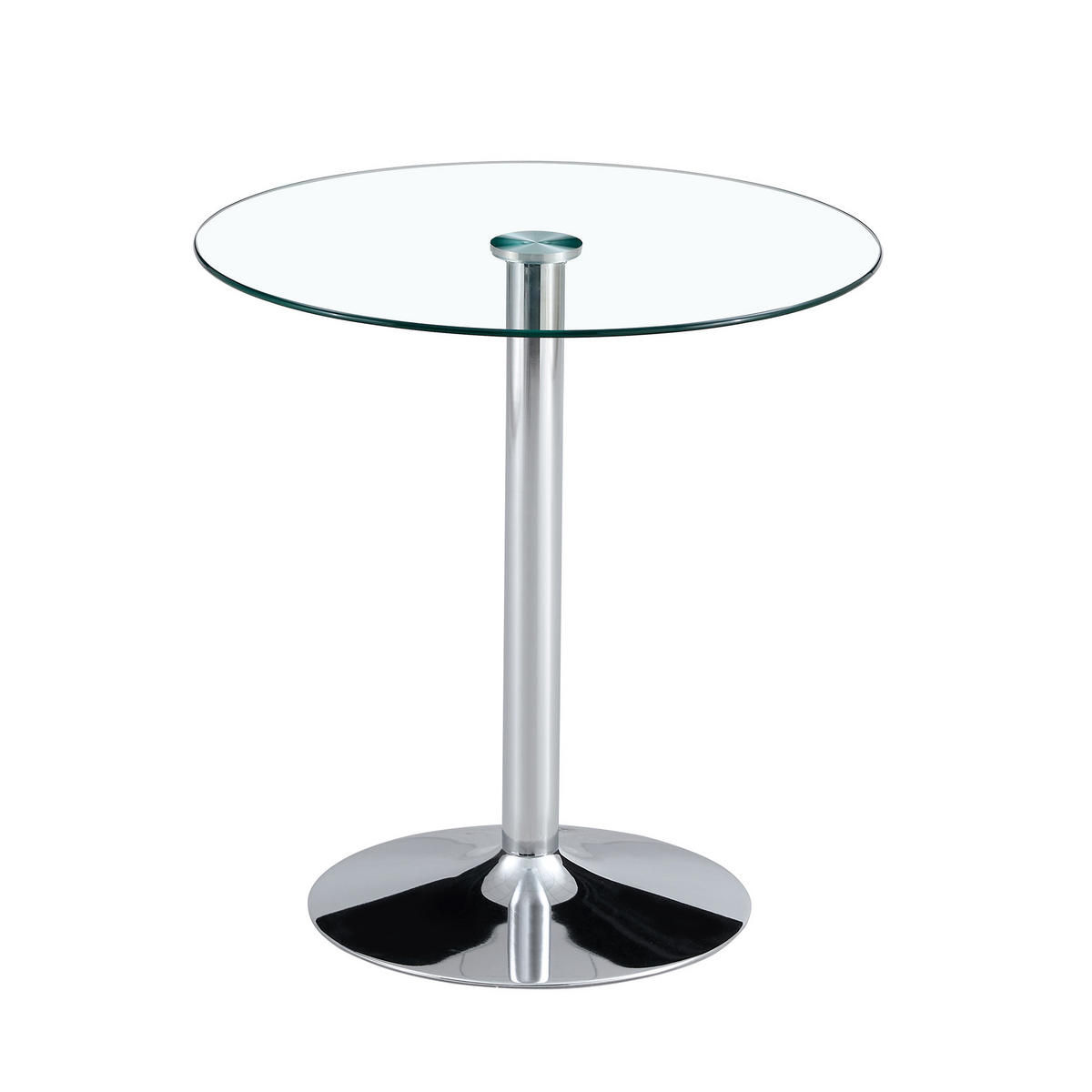 BARTISCH-SET DE-39347 3-teilig, Glastisch und 2 Hocker Gold/Silber - Silberfarben/Goldfarben, Metall (89/92/89cm) - ComfortXL