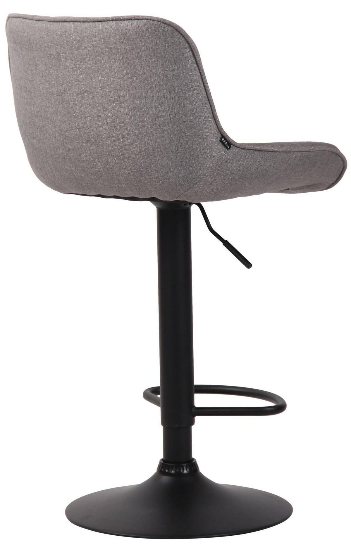 BARHOCKER 2er Set Stoff grau - Schwarz/Grau, Textil/Metall (50/86/50cm) - CLP