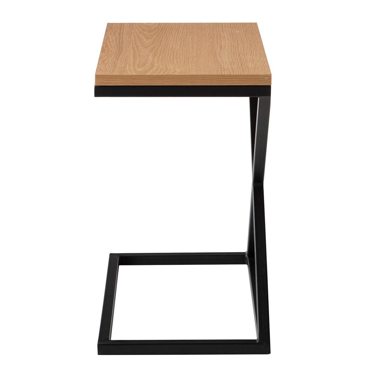 BEISTELLTISCH - Eiche / Schwarz - Eichefarben/Schwarz, Holzwerkstoff/Metall (30/50/50cm) - home24