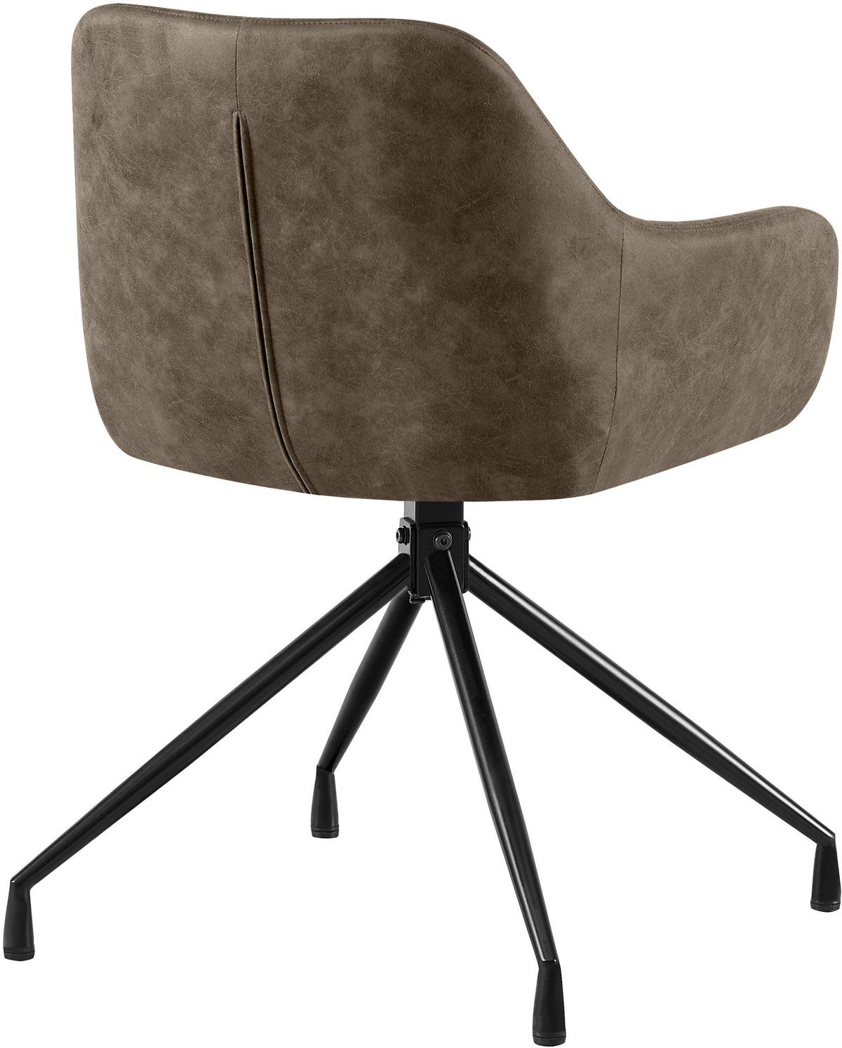 ARMLEHNENSTUHL 2 Lederlook Grau - Schwarz/Grau, Textil/Metall (58/81/58cm) - CLP