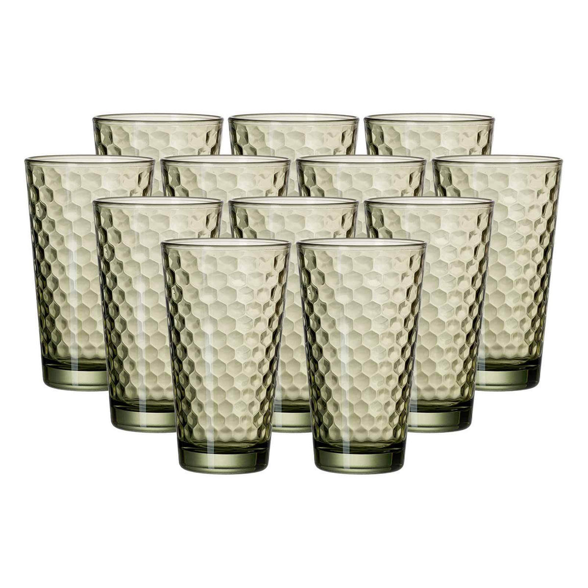LONGDRINKGLÄSER Favo Oliv 400 ml 12er Set - Olivgrün, Glas (0.4L) - Ritzenhoff Breker