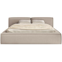 POLSTERBETT Tilves Low Beige 180x200 cm - Beige/Schwarz, Kunststoff/Textil (180/200cm) - Selsey