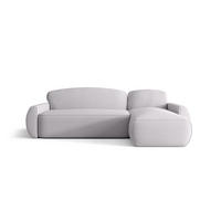 ECKSOFA mit Schlaffunktion LUCAS Curio 80 Rechts - Hellgrau, Textil (240/145cm) - Bedante