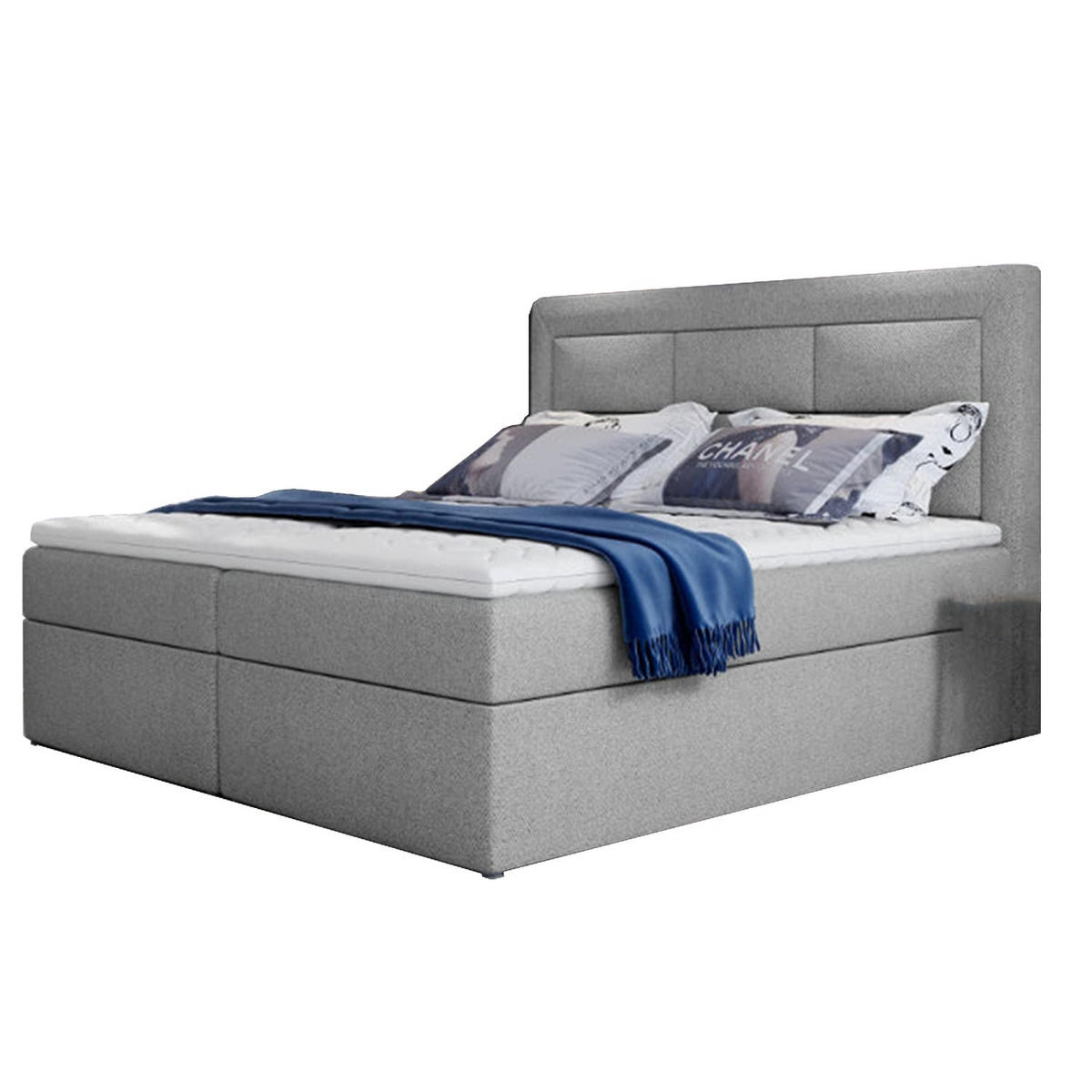 BOXBETT Vivre Bonellfederkern - Grau, Holz/Holzwerkstoff (180/200cm) - Best For Home