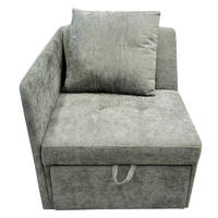 SCHLAFSOFA 177/68/65 cm Hellgrau mit Verstellbare Rückenlehne - Grau, Textil (177/65/68cm) - Oxeza