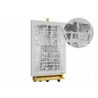 ACRYLBILD HANDGEMALT 60/90 cm - Silberfarben/Weiß, Holz/Textil (1.4/90cm) - KUNSTLOFT