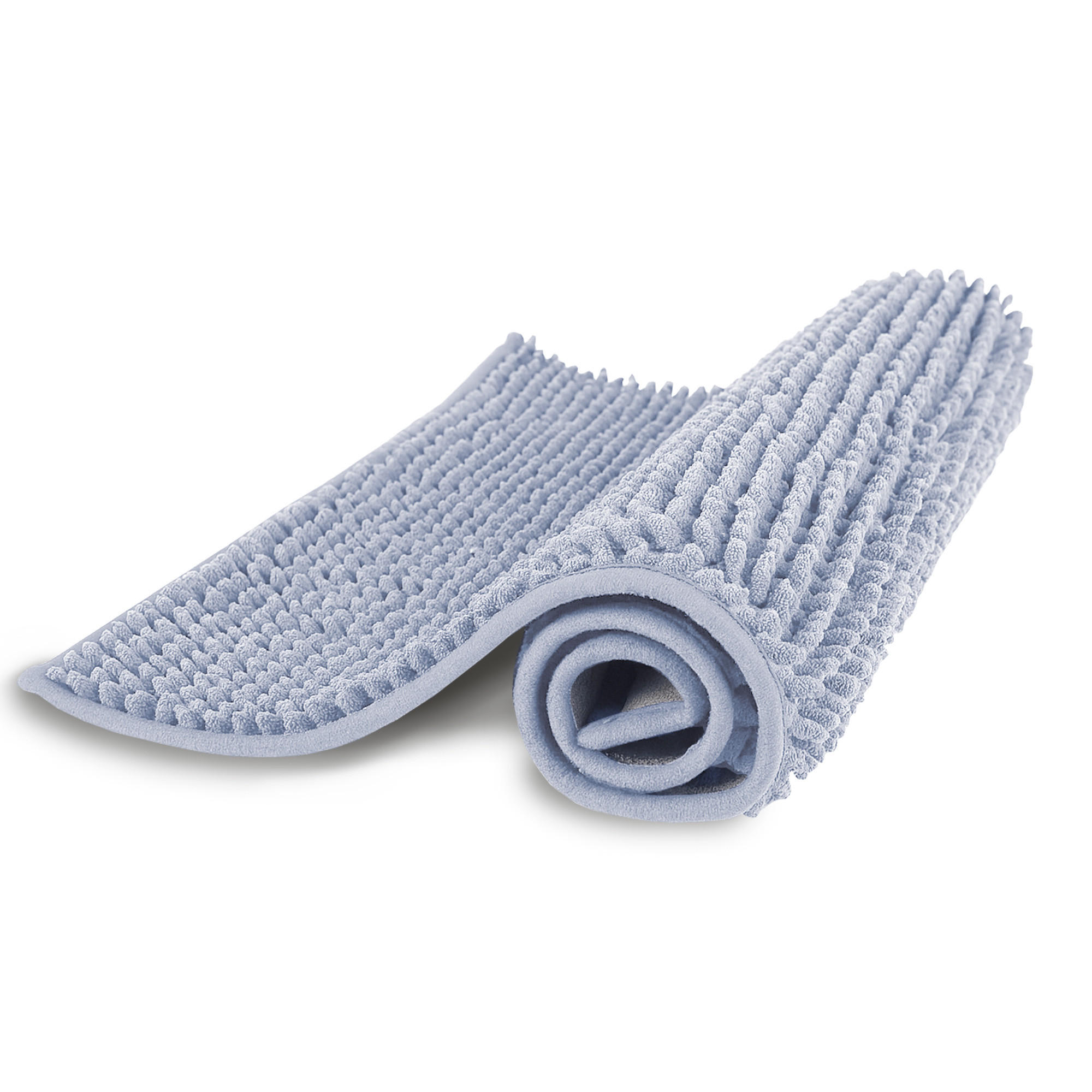 BADEMATTE Chenille 60x90cm Hellblau - Hellblau, Textil (90/60cm) - Bestlivings