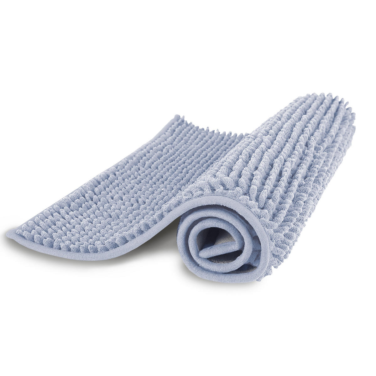 BADEMATTE Chenille 60x90cm Hellblau - Hellblau, Textil (90/60cm) - Bestlivings