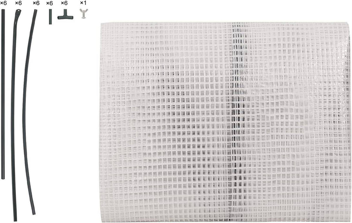 FOLIENGEWÄCHSHAUS, PE-halbdurchsichtiges Tomatengewächshaus - Weiß, Textil/Metall (160/180/160cm) - Woltu