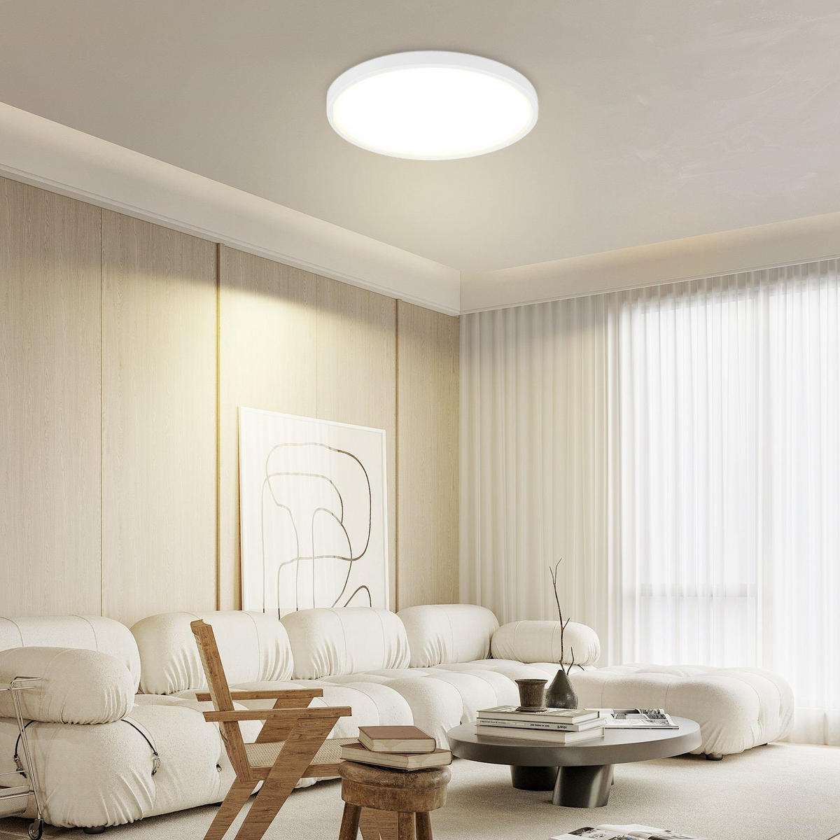 LED-DECKENLEUCHTE Diana 30 cm - Weiß, Kunststoff (30/30/2.5cm) - Nettlife