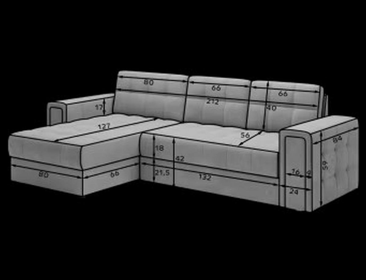 ECKSOFA BLENDI - Dunkelgrau (Monolith 85) - Dunkelgrau, Holzwerkstoff (260/150cm) - Möblo