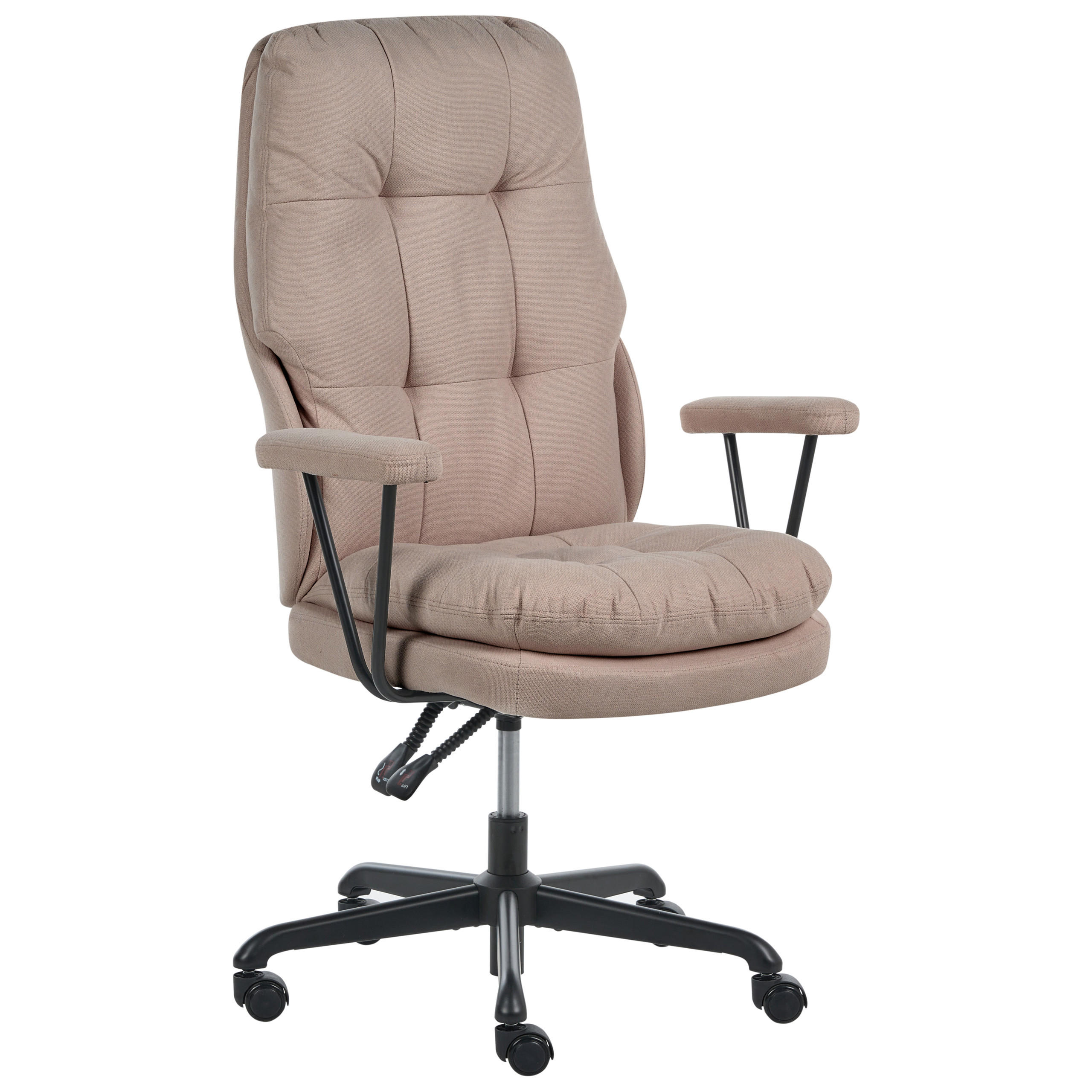 BÜROSTUHL Stoff Braun Melocush - Braun, Textil (75/106/66cm) - Beliani
