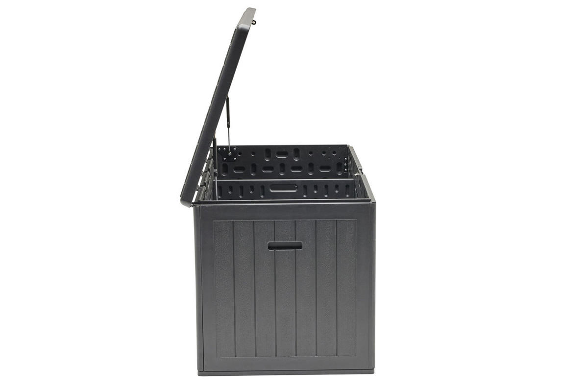 KISSENBOX Lilo 140x70 cm, Kunststoff, Schwarz - Schwarz, Kunststoff (140/72/70cm) - dasmöbelwerk