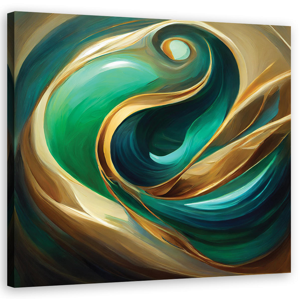 WANDBILD grün abstraktion - Grün, Textil (50/50cm) - Feeby