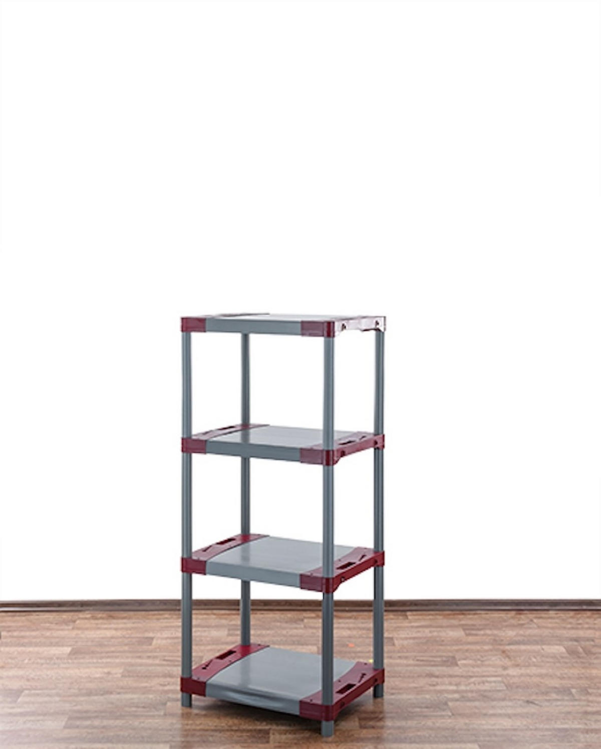 KUNSTSTOFFREGAL GREY BEAR Low 138x70x46cm Fachlast 120kg Grau-Rot - Rot, Kunststoff (70/138/46cm) - PROREGAL