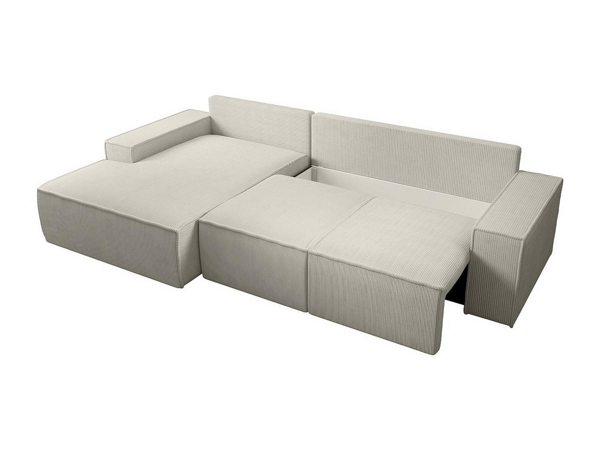 SCHLAFSOFA - 5 Personen - stoff - beige Amelia - Beige, Textil (297/167cm) - Vente-Unique
