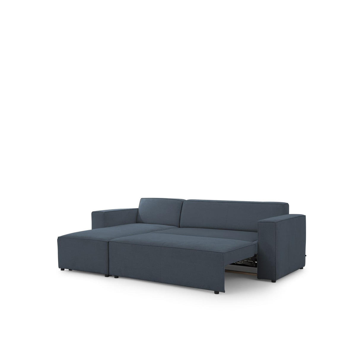 ECKSOFA Schlafsofa Waldo In Stoff Poso - Blaugrau, Holzwerkstoff/Textil (260/173cm) - Fun Möbel