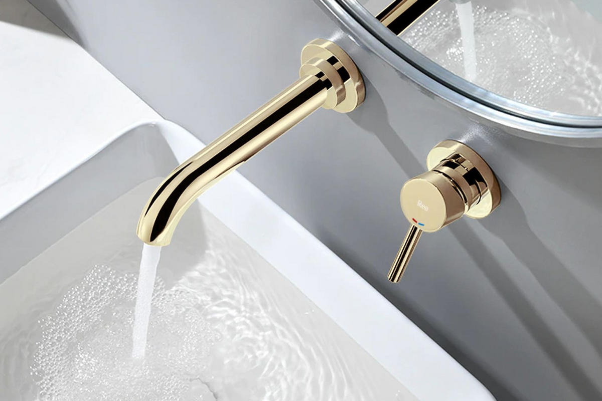 UNTERPUTZ Armatur Rea Lungo Long Gold+ibox - Goldfarben, Metall (20/11/20cm) - REA