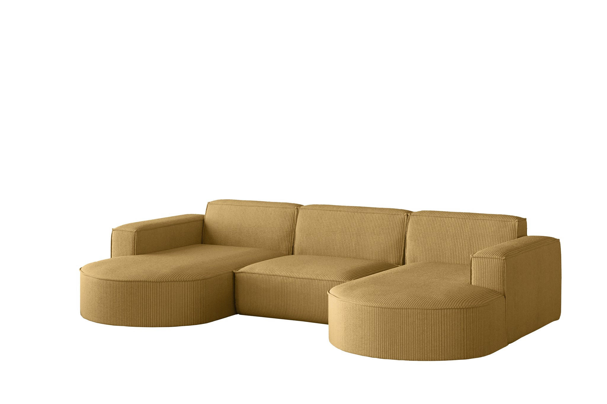 WOHNLANDSCHAFT Palma In Scala - Gelb, Holzwerkstoff/Textil (299/78/165cm) - Fun Möbel