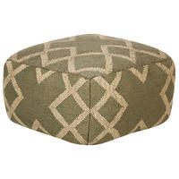 POUF Gopi 50/50/30 cm - Grün, Naturmaterialen (50/30/50cm) - Beliani