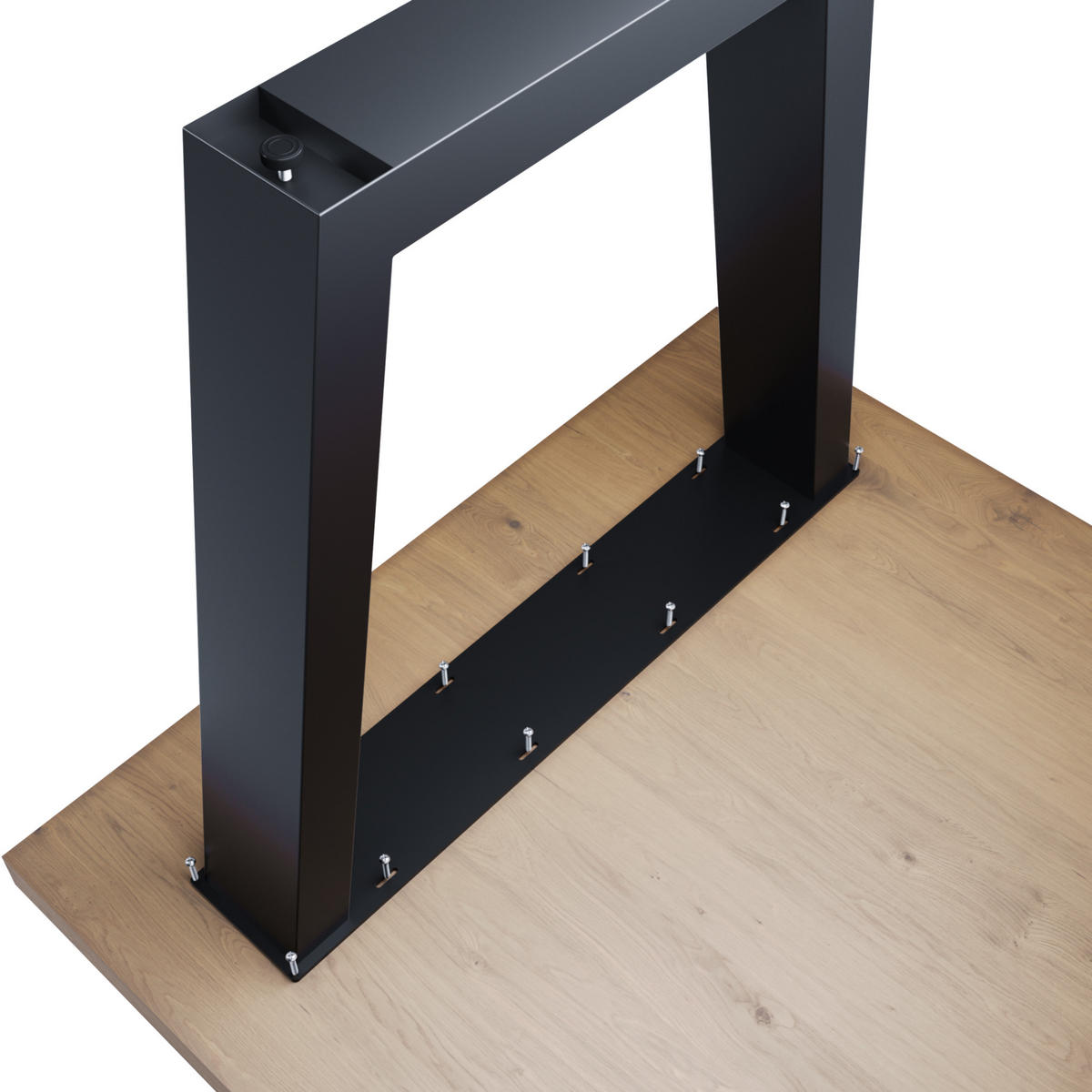 TISCHBEINE Atria Lite Extreme 2er-Set Schwarz 72cm - Schwarz, Metall (80/72/10cm) - Metalo Pro