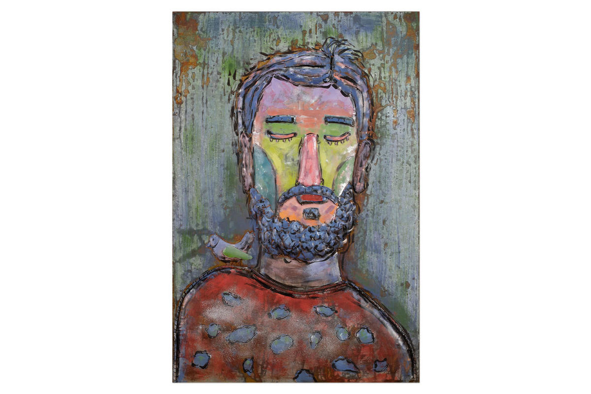 METALLBILD Bunt 60/90 cm - Multicolor, Metall (4/90cm) - KUNSTLOFT