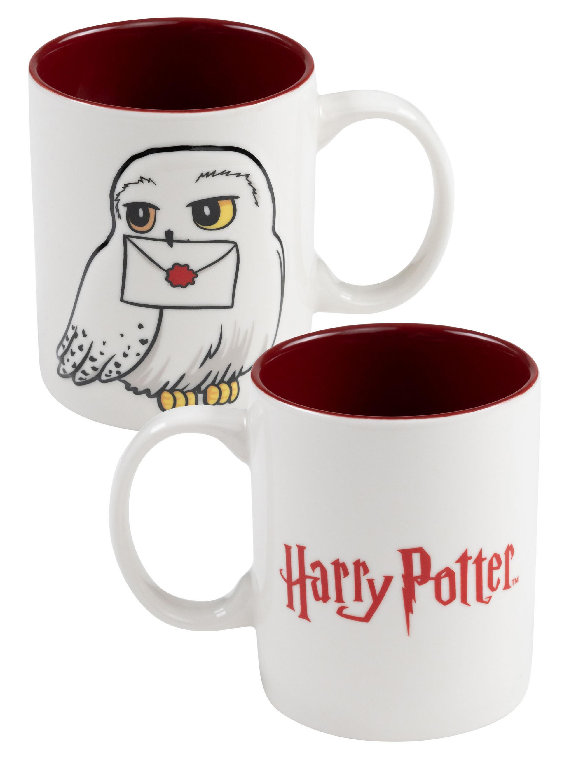 KAFFEEBECHER Harry Potter 3D Hedwig Weiß/Rot 320 ml - Multicolor, Keramik (0.32L) - United Labels