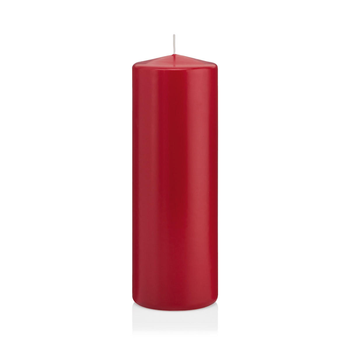 STUMPENKERZEN Altrot Ø 68 x 200 mm, 12 Stück - Dunkelrot, Paraffin (7/20cm) - Wiedemann Kerzen
