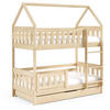 ETAGENBETT Holzbett LUMBE, Hausform - Kieferfarben, Holz (80/190cm) - KONSIMO®