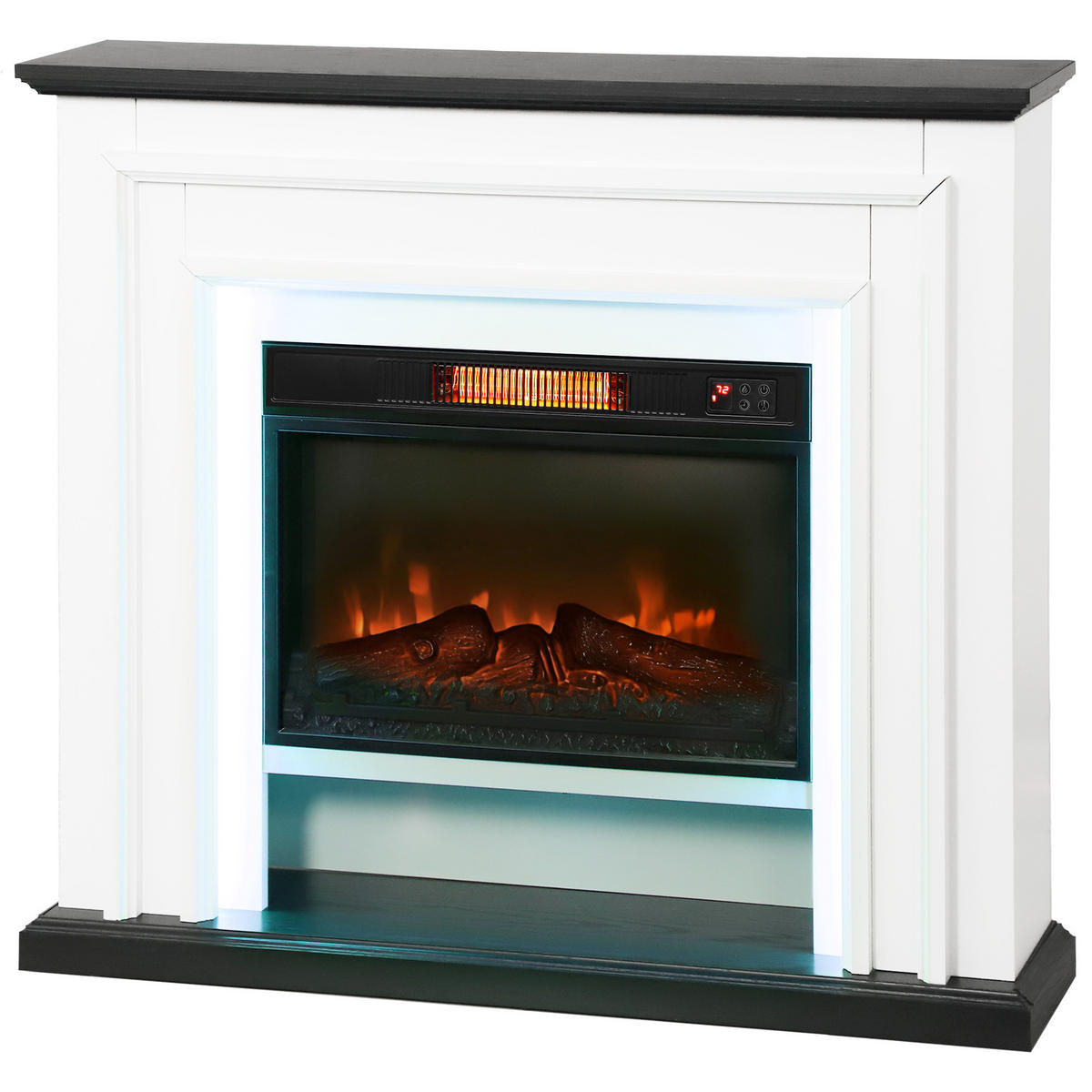 ELEKTROKAMIN DE-17071 1800 W RGB-LED-Flamme Schwarz - Schwarz, Metall (105/97/27cm) - ComfortXL