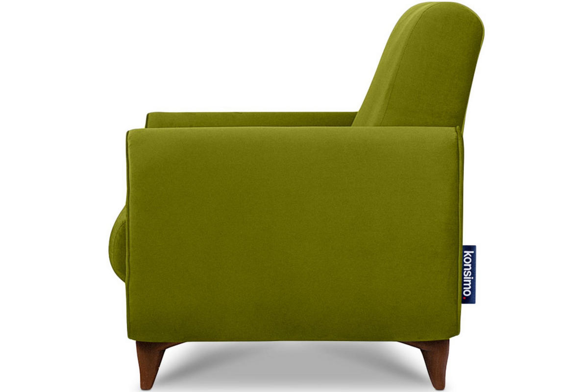 SESSEL GUSTAVO mit Armlehnen, grün - Braun/Grün, Holz/Holzwerkstoff (83/95/92cm) - KONSIMO®