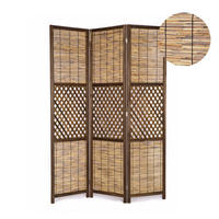 RAUMTEILER Ambiente 3-tlg. Bambus braun - Braun, Holz (120/170/4cm) - CREEDWOOD