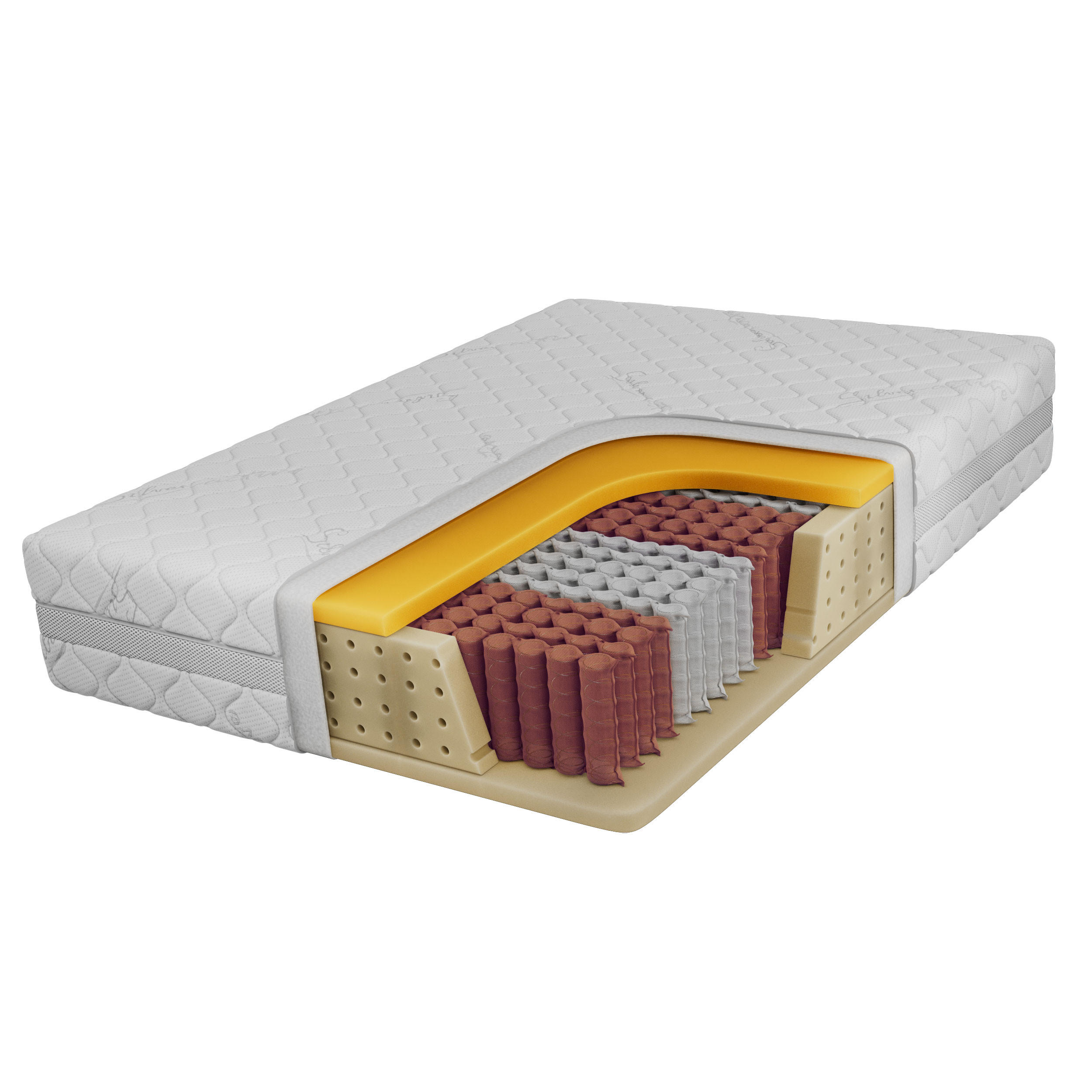 TASCHENMATRATZE MOXE - 120/200 - H3 - Sivo - Weiß, Textil (120/200cm) - MKS