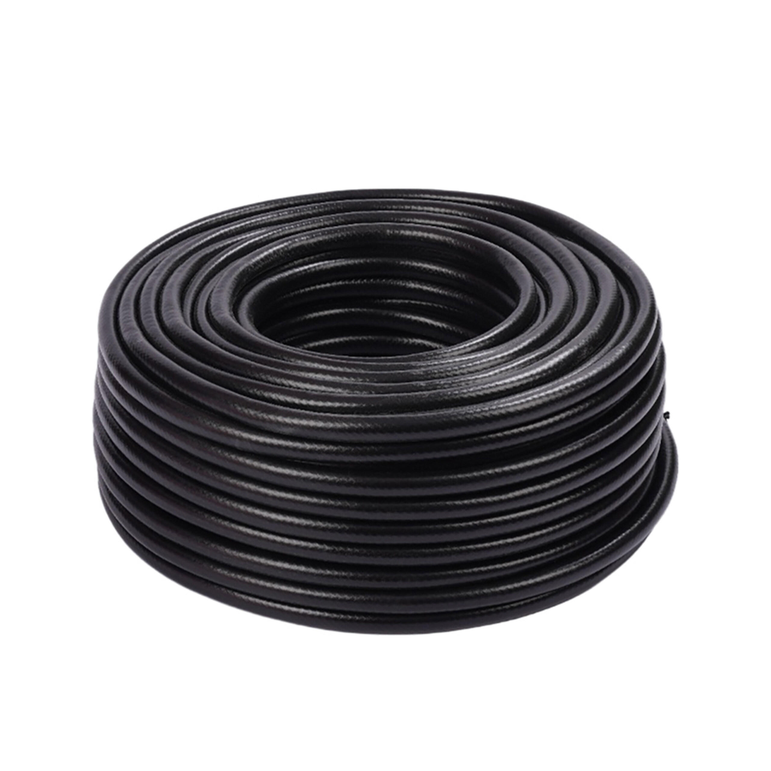 GARTENSCHLAUCH Schwarz 100 m UV beständig - Schwarz, Kunststoff (10000cm) - Relaxdays