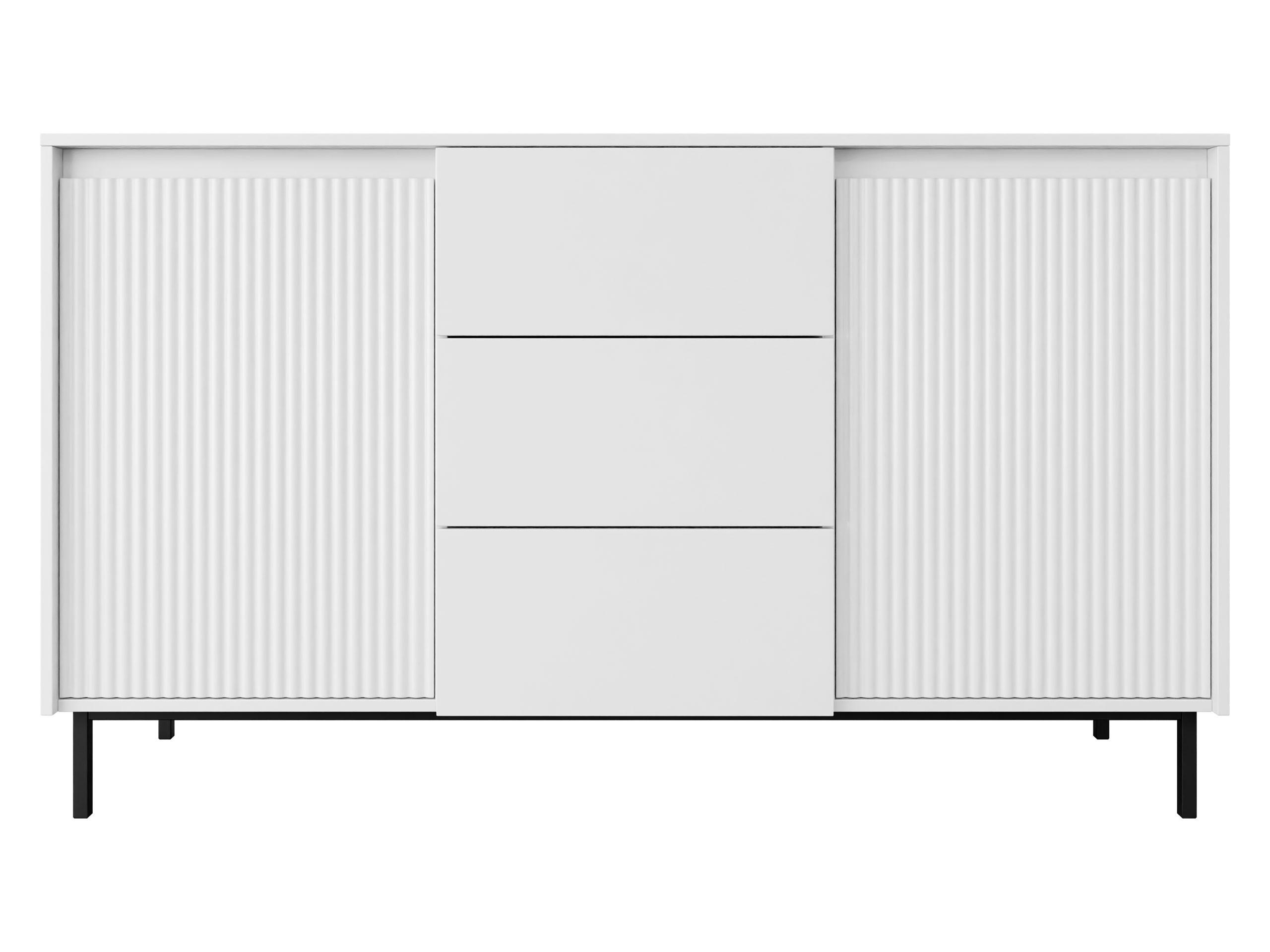 SIDEBOARD Ozmi 2D3SZ - Schwarz/Weiß, Holzwerkstoff/Metall (153/90/50cm) - MIRJAN24