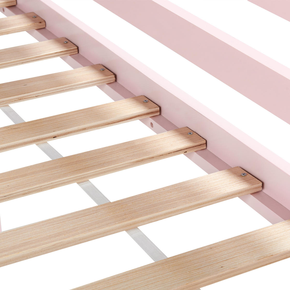 HALBHOCHBETT 90x200 cm Rosa Ascoux - Pink, Holz (90/200cm) - Beliani
