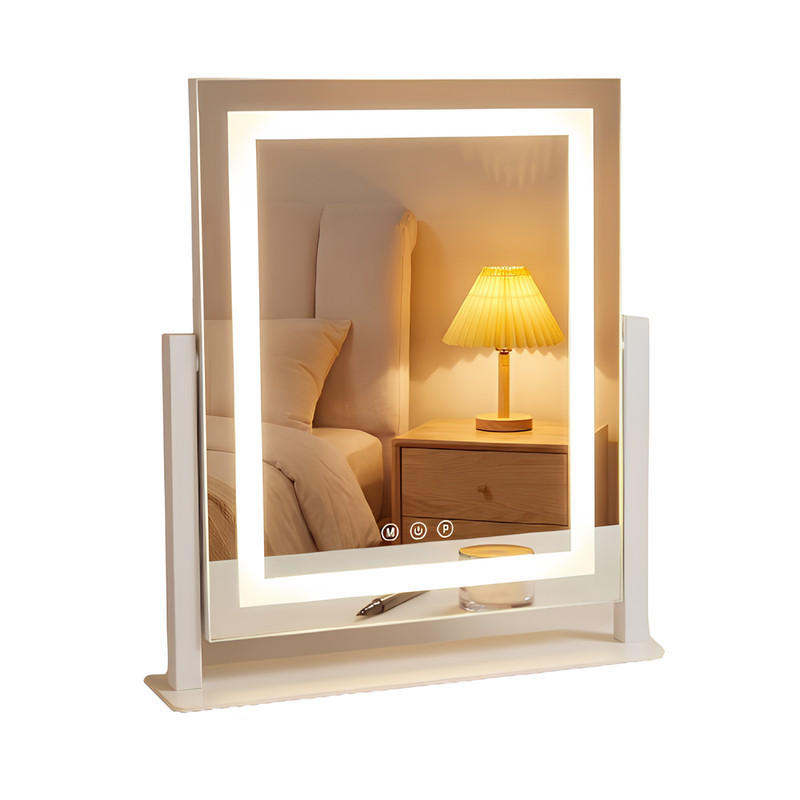 LED Schminkspiegel 8/30/34cm - Weiß, Glas (8/34/30cm) - Nettlife