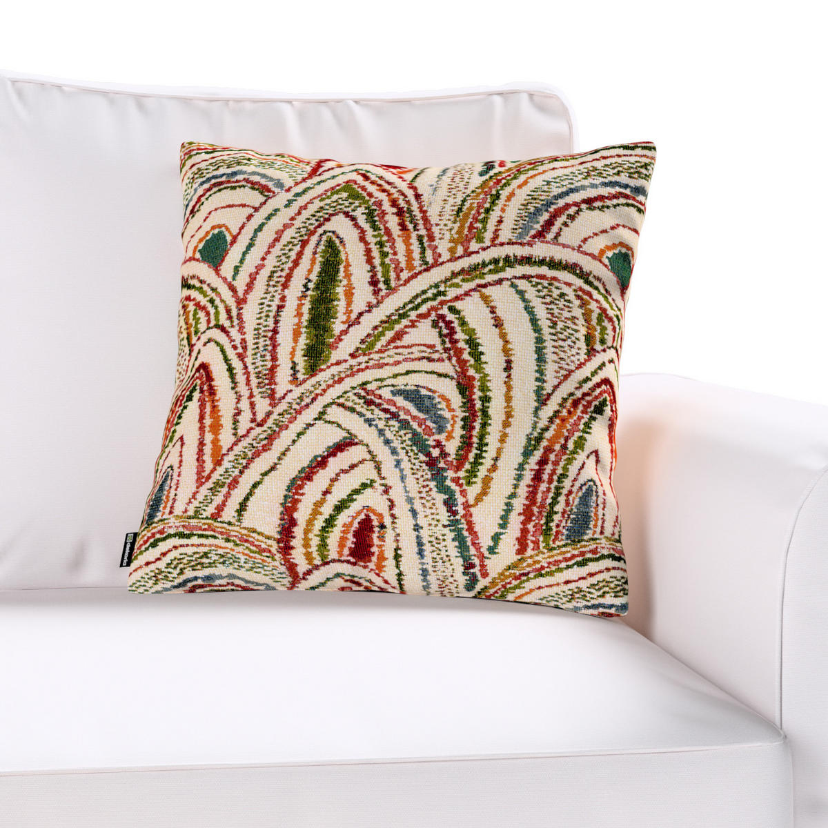 KISSENHÜLLE Cosy Home beige- rot, 43x43 cm - Multicolor, Textil (43/43cm) - Dekoria