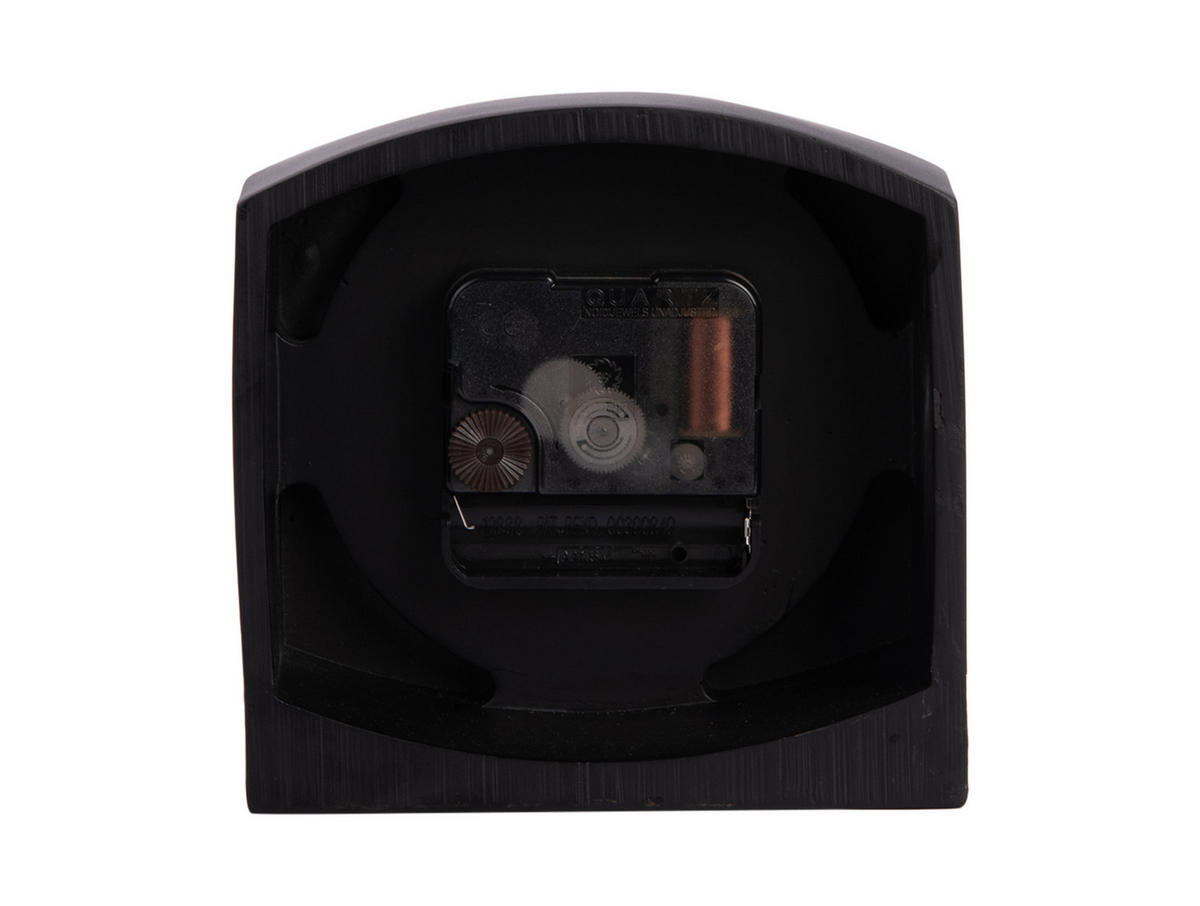 TISCHUHR Paris with Wood - Schwarz - 12/12,5 cm - Schwarz, Kunststoff (12/12/12cm) - Karlsson