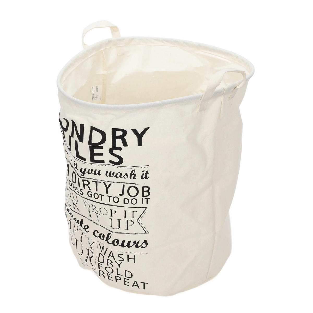 WÄSCHESACK 54 l 38/38/48 cm - Weiß, Textil (38/48/38cm) - ZELLER