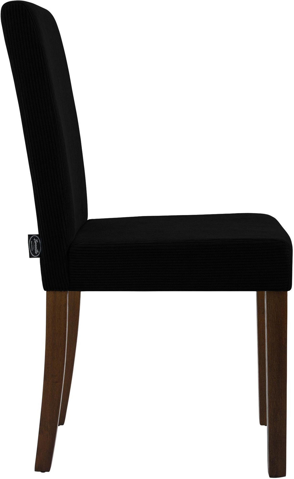 ESSZIMMERSTUHL Dalan Cord Schwarz Antik-Dunkel Wohnzimmerstuhl - Schwarz, Textil (41/91/47cm) - DELUKE