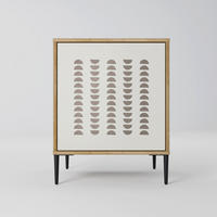 SIDEBOARD HARMONY ESSENCE, Eichefarben, 57,5x42x72,5 cm, Schwarze Metallfüße - Eichefarben/Multicolor, Holzwerkstoff/Metall (57.5/72.5/42cm) - SpaceRebels